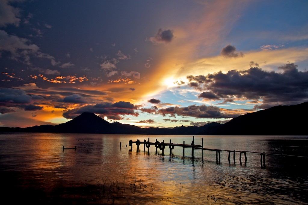 Mystical Destinations Image: An image of Lake Atitlán is caressed by low light.