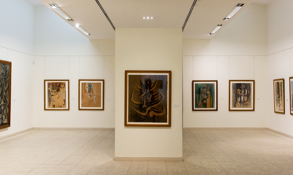 Cuba Unusual Museum Image: Paintings hang on the walls of Cuba's National Museum.