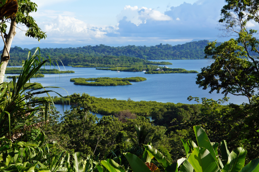Central America Islands Image: A view of the verdant islands of Bocas del Toro.