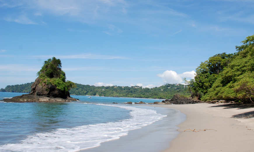 Costa Rica Mother's Day Image: A lovely empty shoreline of Manuel Antonio National Park.