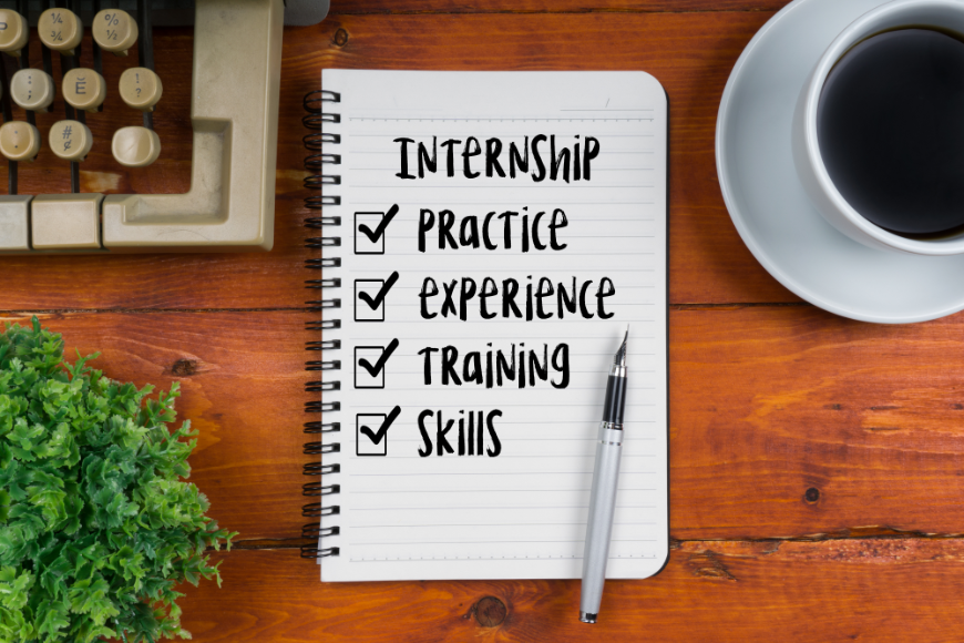 Sustainable Tourism Entrepreneurs Image: A checklist outlines internship goals—practice, experience, training, and skills.