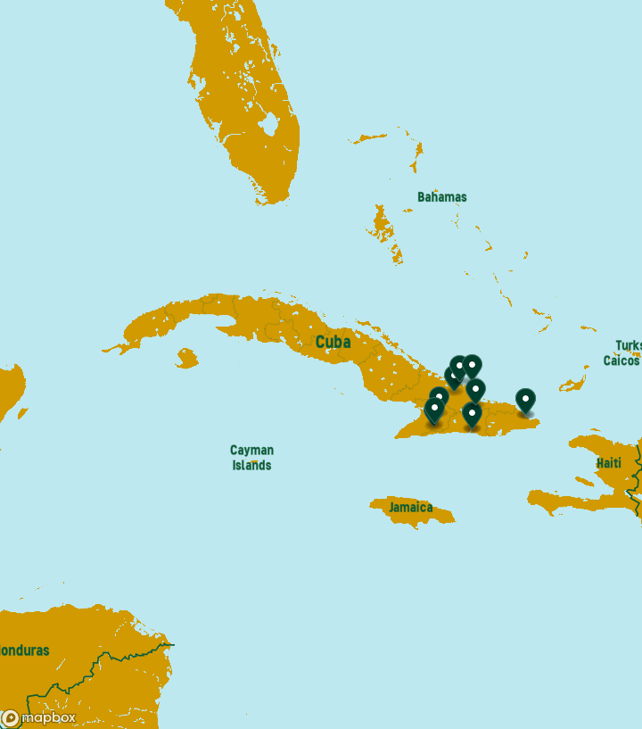 Cuba Destinations Map