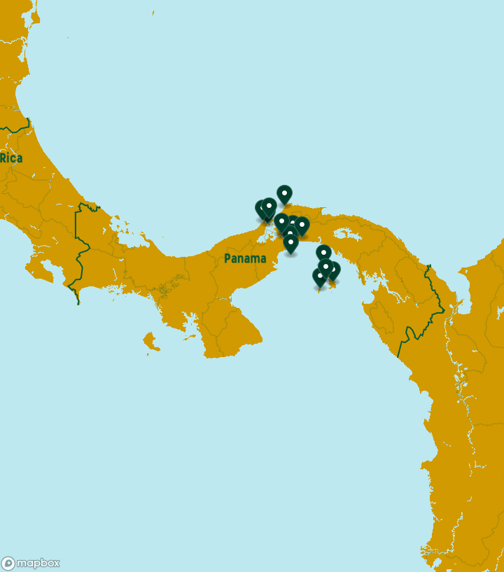Panama Destinations Map