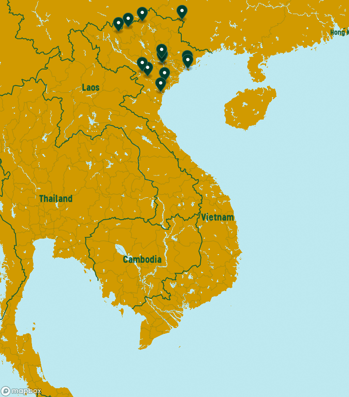 Vietnam Destinations Map