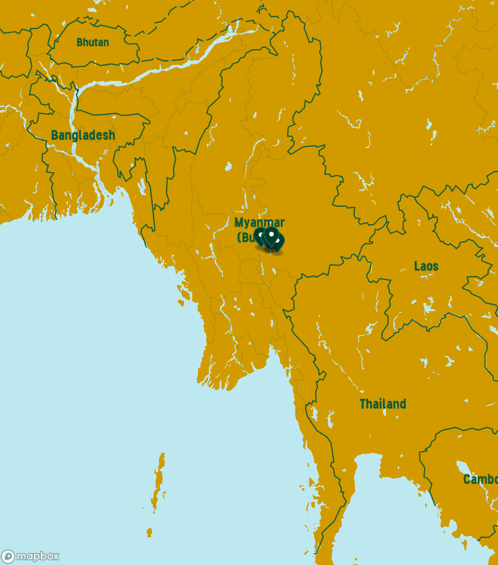 Myanmar Destinations Map